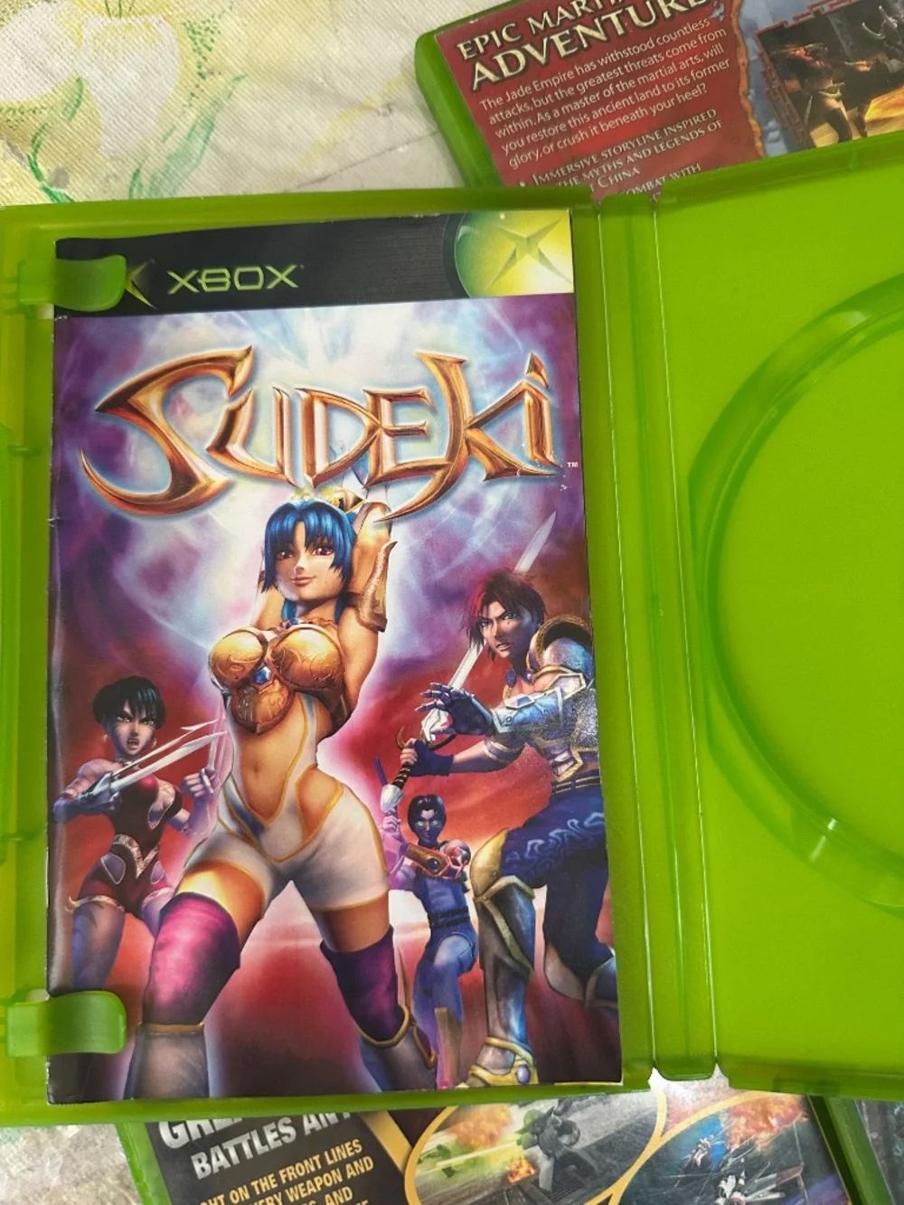 Lot of 4 Empty Original Xbox Cases & Manuals Sudeki Jade Empire Star Wars Battle
